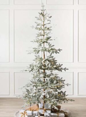 Sapin de Noël alpin givré